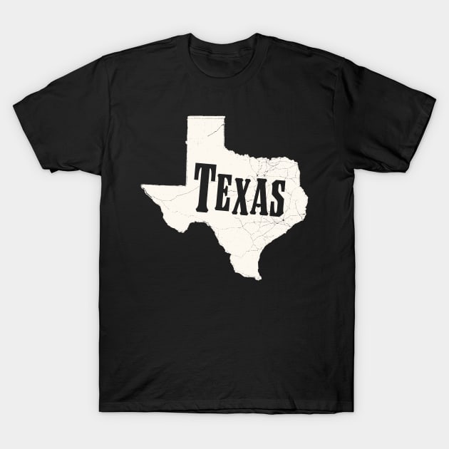 Texas Map Vintage T-Shirt by lukassfr